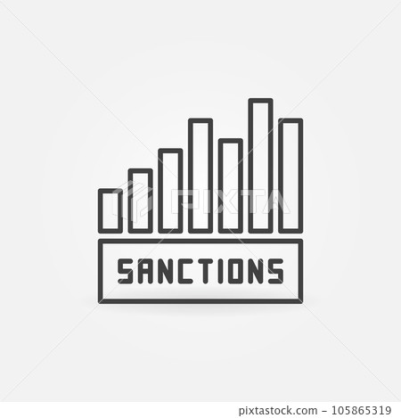 Financial and Commercial Sanctions vector concept outline icon Financial and Commercial Sanctions vector concept outline icon 105865319