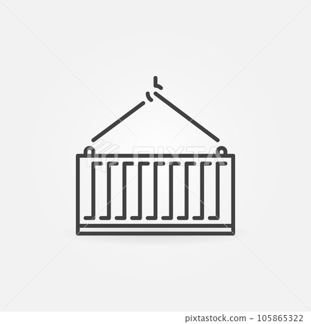 Freight Container vector Transportation concept line icon or symbol 105865322