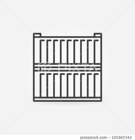 Pair of Shipping Containers vector Delivery concept thin line icon Pair of Shipping Containers vector Delivery concept thin line icon 105865342