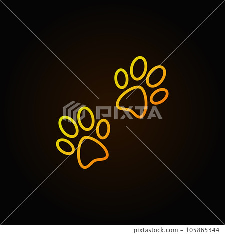 Paws colorful icon 105865344