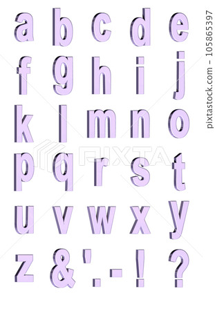 3D字體包1【字母/sml/立體字母/字母】紫色,紫色 105865397
