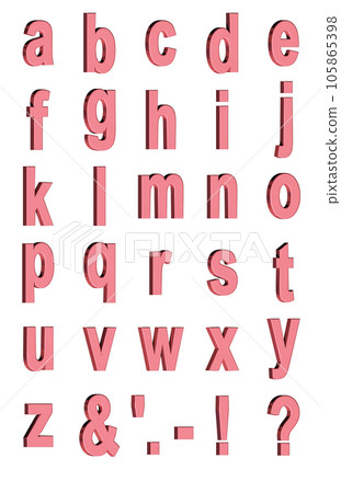 3D字體包1【字母/sml/立體字母/字母】紅色、紅色 105865398