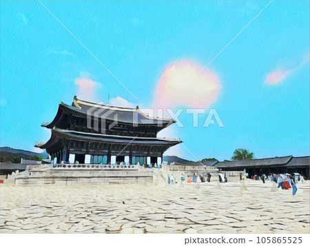 巨大的城堡和藍天 巨大的城堡和藍天 105865525