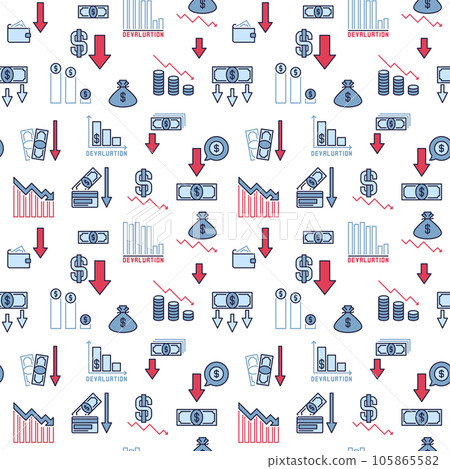 Devaluation and Financial Crisis concept vector seamless pattern Devaluation and Financial Crisis concept vector seamless pattern 105865582
