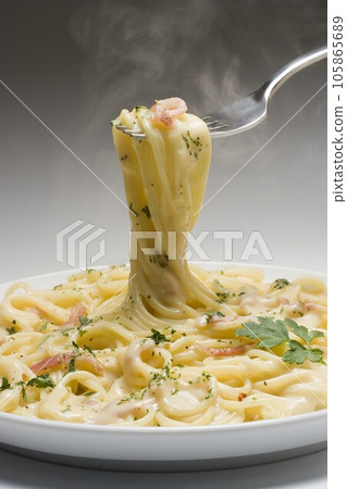 意大利麵條Carbonara 意大利麵條Carbonara 105865689