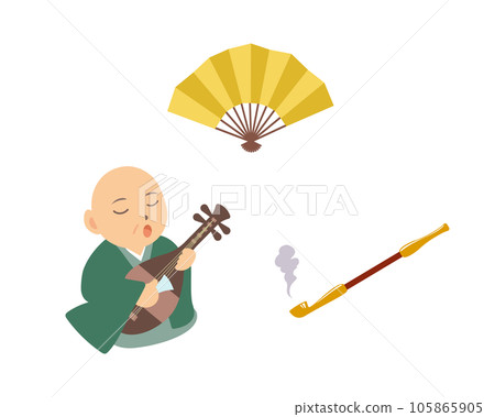 可愛四扇五煙六足頭像插畫 105865905
