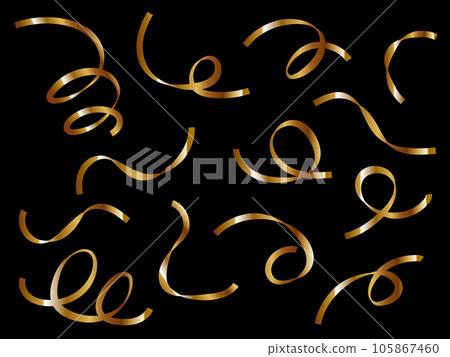 13 件套細絲帶材料 金色 105867460