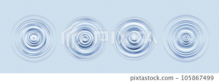 Ripple water wave vector splash motion effect 105867499