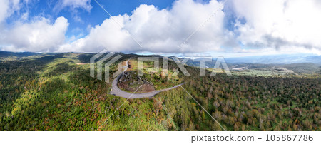 "Iwate Prefecture" Hachimantai and Aspite Line with autumn leaves 105867786
