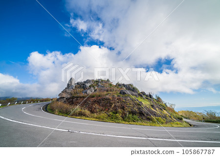 "Iwate Prefecture" Hachimantai and Aspite Line with autumn leaves "Iwate Prefecture" Hachimantai and Aspite Line with autumn leaves 105867787
