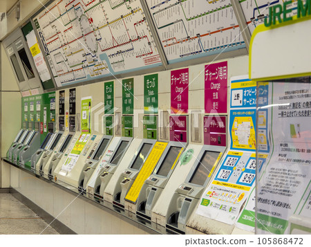 JR東日本自動售票機及路線圖（JR上野站中央檢票口附近） 105868472