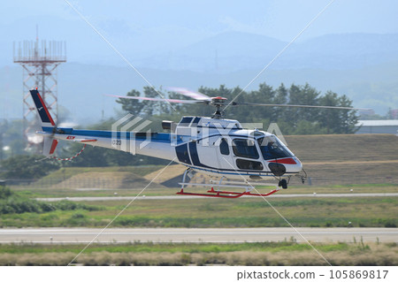 Nakanihon Air Service AS350B helicopter takeoff 105869817