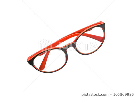 red glasses isolated on white background red glasses isolated on white background 105869986