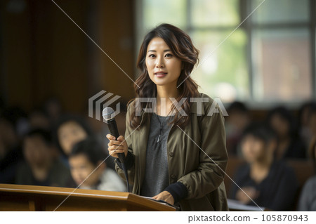 日本女教授在大學講授“AI生成圖像” 105870943