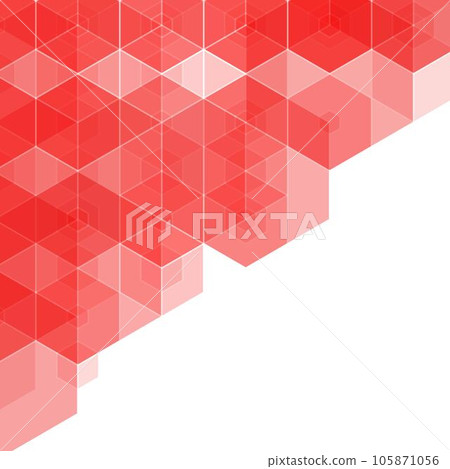 Red hexagon background, pattern, hexagon wallpaper. Vector illustration. EPS 10 105871056