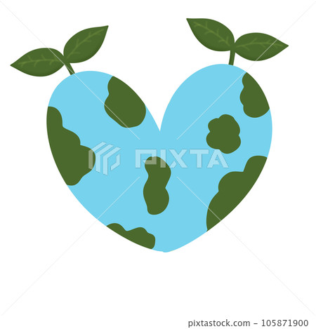Green earth planet, icon, earth ecology, natural earth protection, environment 105871900
