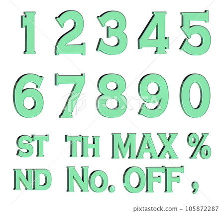 3D字體包3【數字/立體字符/數字】綠色、綠色 3D字體包3【數字/立體字符/數字】綠色、綠色 105872287