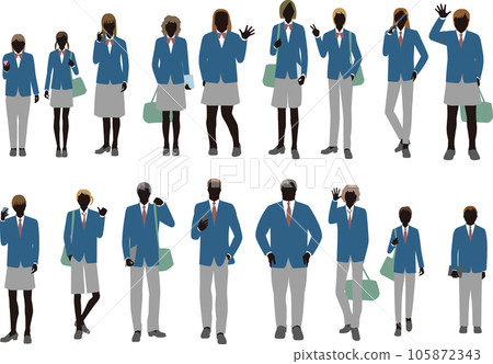 Asian men and women in uniform. sexuality diversity genderless illustration Asian men and women in uniform. sexuality diversity genderless illustration 105872343