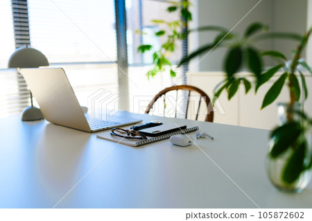landscape of home with computer landscape of home with computer 105872602
