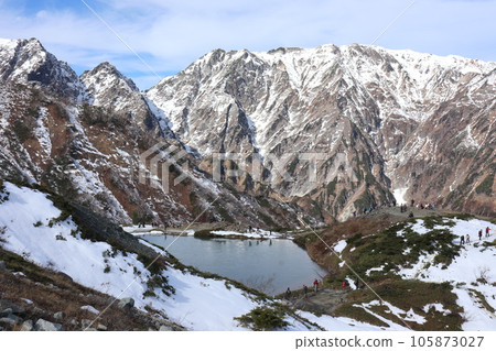 白雪覆蓋的富鶴之竹和八方池 白雪覆蓋的富鶴之竹和八方池 105873027