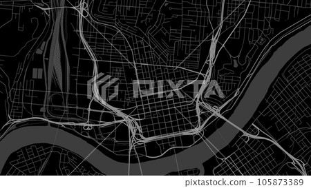 Map of Cincinnati, America 105873389
