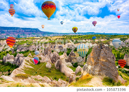 Unique natural place in Cappadocia - Valley of Love, Turkiye. Unique natural place in Cappadocia - Valley of Love, Turkiye. 105873396