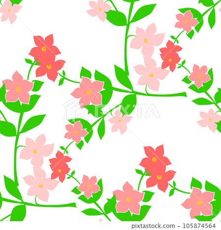 Seamless floral vector background. Decorative pattern of colorful flowers. Seamless floral vector background. Decorative pattern of colorful flowers. 105874564