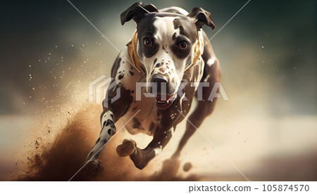 Race dog running. Intelligence Artificial Race dog running. Intelligence Artificial 105874570