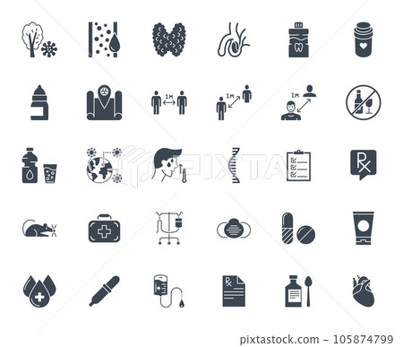 Medical Vector Icons Set 105874799