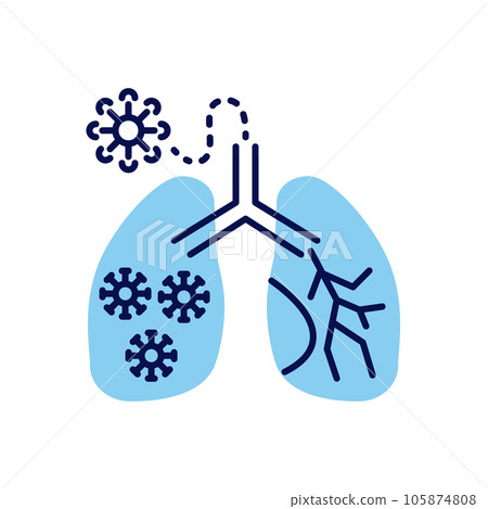 Lungs Infection related vector icon Lungs Infection related vector icon 105874808
