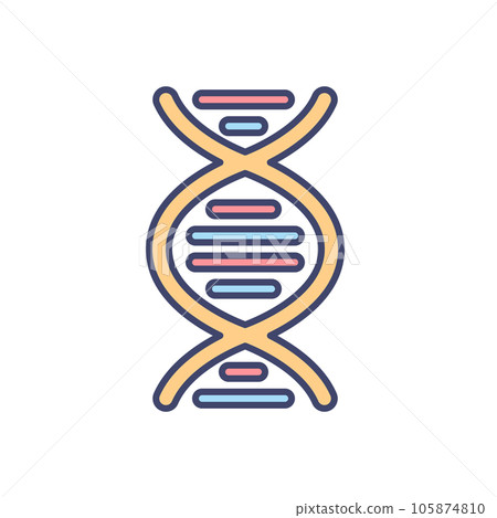 DNA related vector icon. 105874810