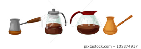 Coffee Drink Brewing Equipment and Device Vector Set 105874917