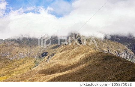 Ruminahui, dormant stratovolcano (4721 meters above sea level), Cotopaxi National Park, Ecuador. Ruminahui, dormant stratovolcano (4721 meters above sea level), Cotopaxi National Park, Ecuador. 105875058