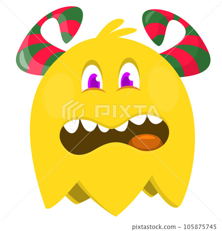 Funny cartoon monster. Vector monster illustration Funny cartoon monster. Vector monster illustration 105875745