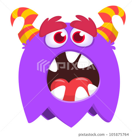 Funny cartoon monster. Vector monster illustration Funny cartoon monster. Vector monster illustration 105875764