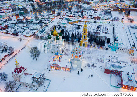Aerial view of the architectural ensemble of ancient Kremlin. Russia 105876102