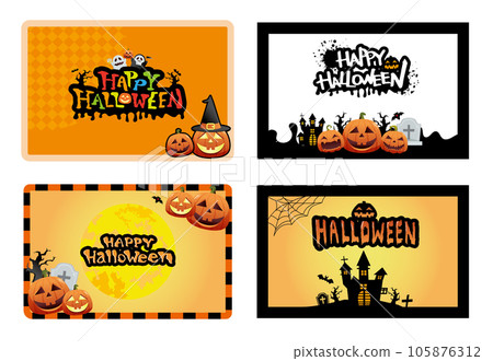 Autumn cute Halloween illustration material collection Autumn cute Halloween illustration material collection 105876312