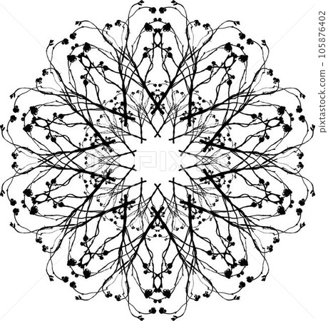 Ornament black mandala. Ornament black mandala. 105876402