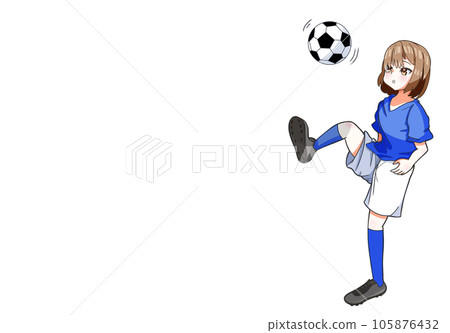 Women's soccer, girl lifting, frame 105876432