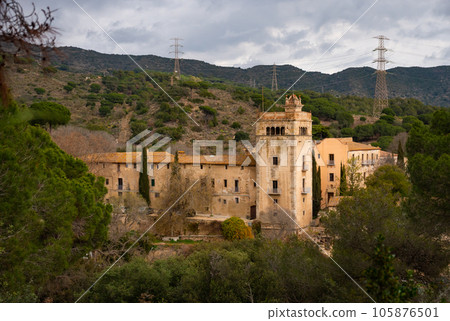 Monastery of San Jeronimo de la Murtra in Sierra de la Marina natural area, Spain 105876501