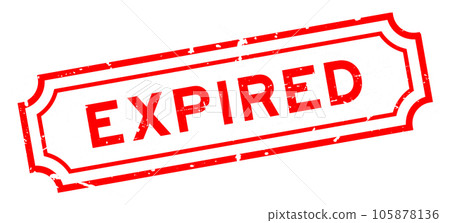 Grunge red expired word rubber seal stamp on white background Grunge red expired word rubber seal stamp on white background 105878136