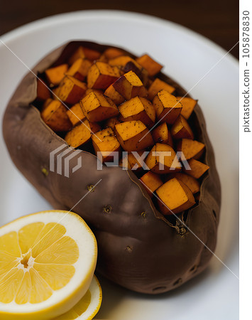 Cozy restaurant: detailed warm sweet potatoes neutral. Cozy restaurant: detailed warm sweet potatoes neutral. 105878830