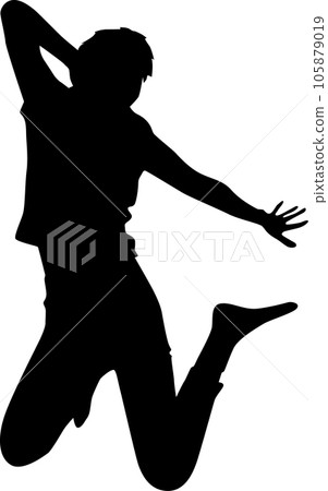 transgender joy jump silhouette transgender joy jump silhouette 105879019