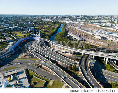 Bowen Hills Interchange in Brisbane Australia Bowen Hills Interchange in Brisbane Australia 105879145