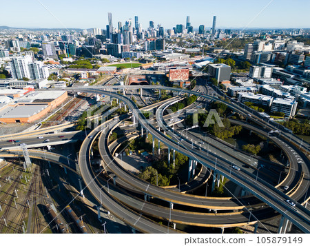 Bowen Hills Interchange in Brisbane Australia Bowen Hills Interchange in Brisbane Australia 105879149