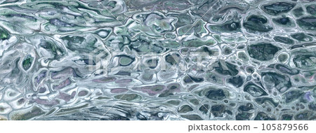 Abstract fluid art background gray colors. Liquid marble. Acrylic painting with grey gradient and splash. 105879566