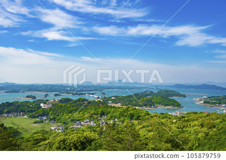 [熊本縣]雲仙天草國立公園的風景（來自千言山圓地） 105879759