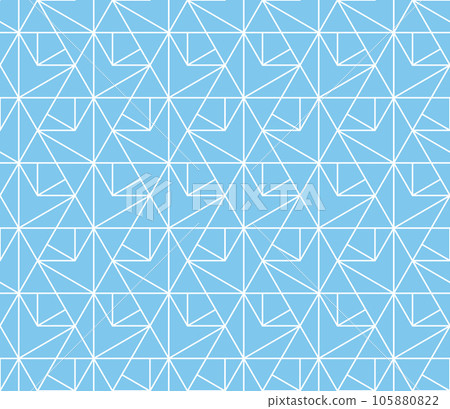 The geometric pattern with lines. Seamless vector background. White and blue texture. Graphic modern pattern. Simple lattice graphic design The geometric pattern with lines. Seamless vector background. White and blue texture. Graphic modern pattern. Simple lattice graphic design 105880822