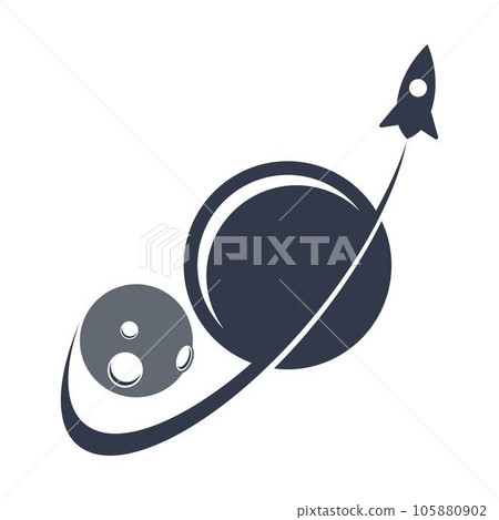 Planet icon logo design 105880902