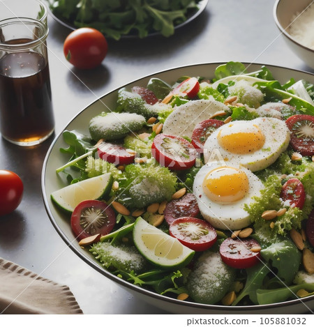 fresh salad with chicken, avocado and tomato fresh salad with chicken, avocado and tomato 105881032